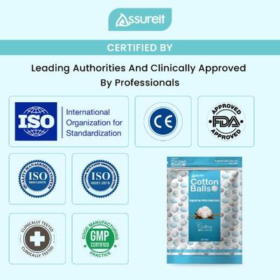 Assureit Organic Pure White Cotton Balls 100's - Cotton Balls