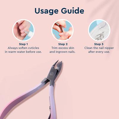 GUBB Nail Nipper Cuticle Cutter - Pink 60 gm - Nail Care