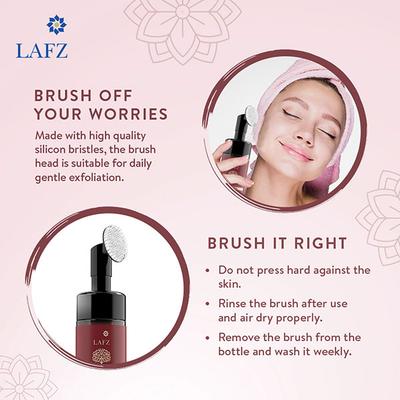 Lafz Apple Cider Vinegar Foaming Face Wash With Built - In Face Brush 100 ml - Scrubs & Exfoliants