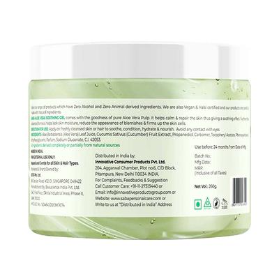 Saba Aloe Veragel Enriched with Vitamin E Hair and Face Treatment 260 gm - Face Gels