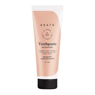Arata Natural Refreshing Toothpaste With Peppermint, Cinnamon Fights Tooth Decay 50 ml - Toothpaste