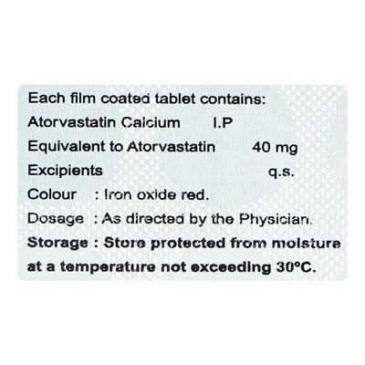 ATORDAY 40mg Tablet 10's - High Cholesterol-Dys