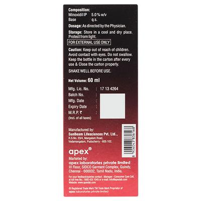 MINCIDENZ 5 Topical Solution 60ml - Hair Loss-Oth