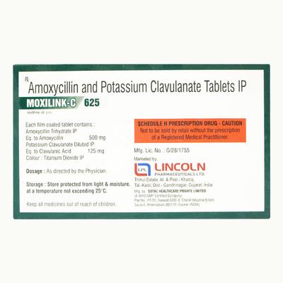 MOXILINK C 625 Tablet 10's - Bacterial Infections-Pen