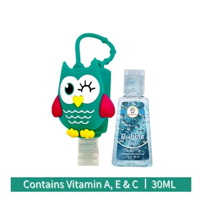 Bloomsberry Sanitizer Combo Pack (Owl Holder + Bubble Kiss) 30 ml - Hand Sanitizer