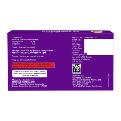 EMPAGLYDE 25 Tablet 10's - Diabetes-Ant