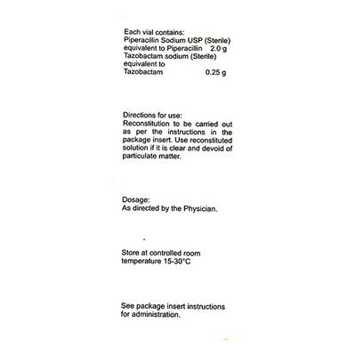 Tazomac 2.25gm Injection 1's - Bacterial Infections-Pen