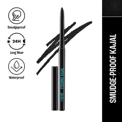 Lakme 9 to 5 Eyeconic Kajal, Waterproof, Smudgeproof, lasts 24 Hrs, Sparkling Black, 0.35 gm - Kajal & Kohls