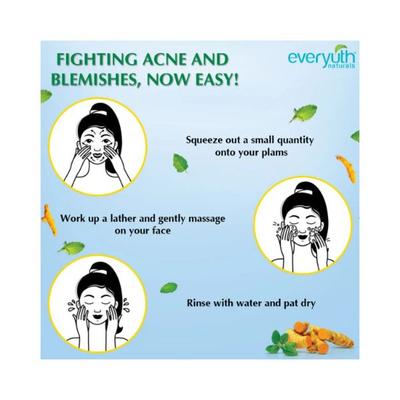 Everyuth Naturals Anti Acne Anti Marks Tulsi Turmeric Face Wash 150 gm - Face Wash & Cleansers