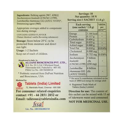 BIFILAC GG DUO Vanilla flavour Granules 1gm - Diarrhoea-Ant