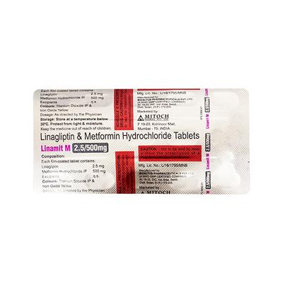 LINAMIT M 2.5/500mg Tablet 15's - Diabetes-Ant
