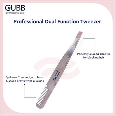 Gubb Dual Function Tweezer with Brow Comb 1's - Tweezers