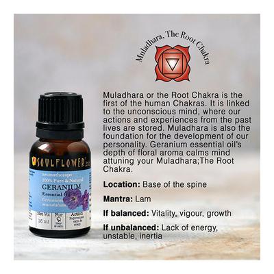 Soulflower Essential Oil - Geranium 15 ml (N) - Essential Oils