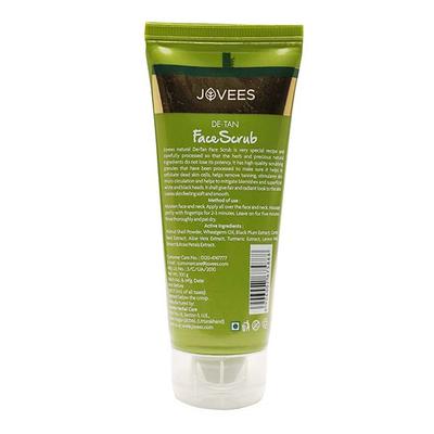 Jovees De-Tan Face Scrub - Black Plum & Curcuma 50 gm - Scrubs & Exfoliants