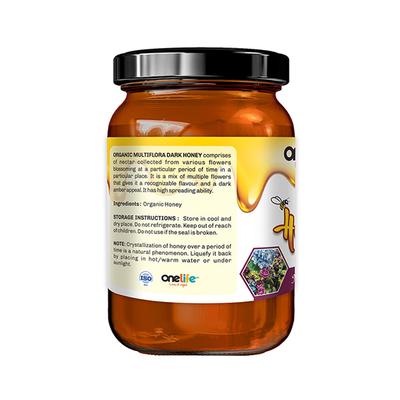 Onelife Organic Honey - Multiflora Dark 250 gm - Herbal Dietary Supplement