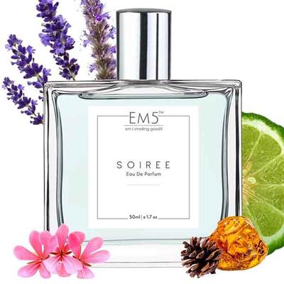 EM5 Soiree Perfume for Men - Eau De Parfum Spray, Spicy Amber Citrus 50 ml - Men Perfumes (Edt/Edp)