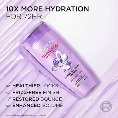 L'Oreal Paris Hyaluron Moisture 72H Moisture Filling Shampoo With Hyaluronic Acid 180 ml - Shampoos