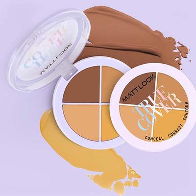 Matt Look True Cover Conceal, Correct and Contour Palette, Long Lasting Texture - Peanut Butter 12 gm - Concealer