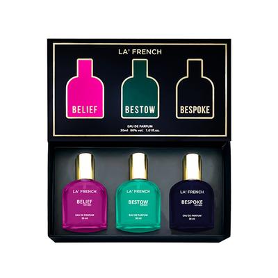 La French Belief, Bestow and Bespoke Perfume Gift Set for Men 90 ml - Men Perfumes (Edt/Edp)