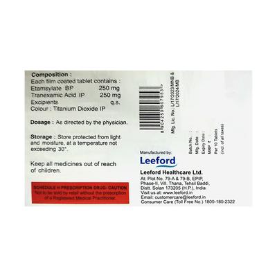 Ethored TX 250/250mg Tablet 10'S - Bleeding Disorders-Hae