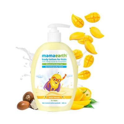 Mamaearth Major Mango Body Lotion & Cream For Kids with Mango Butter & Milk Protein 400 ml - Creams, Lotions & Oils
