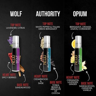 NEUD Luxury Perfume Gift Set for Men - Long Lasting EDP, Citrus, Lavender, Cedarwood - 3x10ml Vials 3's - Men Perfumes (Edt/Edp)