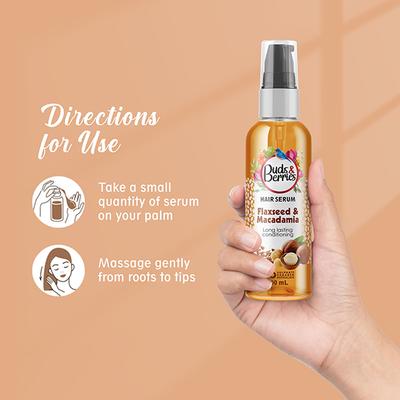 Buds & Berries Flaxseed and Macadamia Hair Serums Bottle 100 ml - Hair Serums