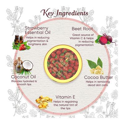 Khadi Essentials Lip Scrub - Strawberry & Beetroot 15 gm - Lip Scrubs