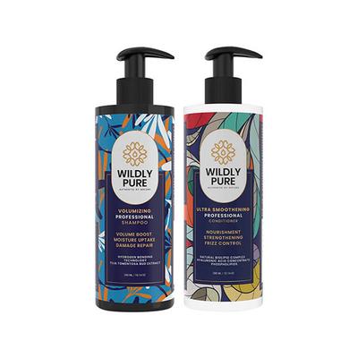 Wildly Pure Volume Boost Shampoo and Conditioner Combo Plant Keratin Pro Vitamin B5 and E Toxin 20 200Ml + 300Ml 1's - Dry Shampoos & Conditioners
