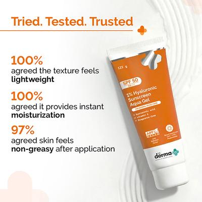 The Derma Co. 1% Hyaluronic Sunscreen Aqua Gel 125 gm - Face Sunscreen