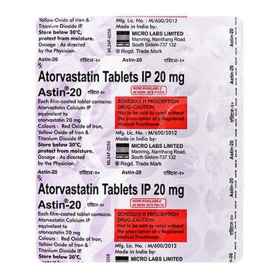 ASTIN 20mg Tablet 30's - High Cholesterol-Dys
