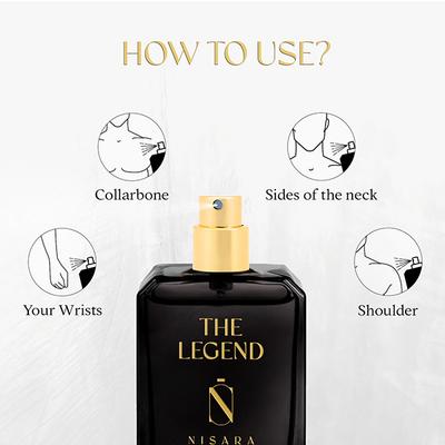 Nisara The Legend Perfume Long-Lasting Fragrance Aromatic Woody Amber Eau De Parfum 50 ml - Men Perfumes (Edt/Edp)