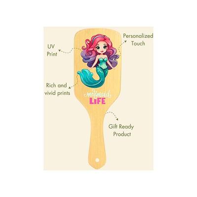 Allure Personalised Paddle Hair Brush Mermaid Print 1's - Hair Brushes