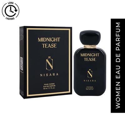 Nisara Midnight Tease Perfume Long Lasting Fragrance Floral Woody Musky Eau De Parfum For Women 50 ml - Women Perfumes (Edt/Edp)