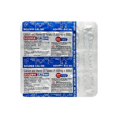 DICLOWIN CAL 500 Tablet 15's - Supplements-Cal