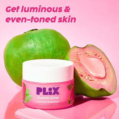 PLIX Guava Glow Smoothie Moisturizer for Brighter Skin with Vitamin C & ALA - Face Cream for Even-tone Skin, Promotes Hydration for Men & Women 50 gm - Face Moisturizers