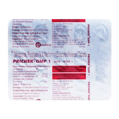 PRICHEK GMP 1 Tablet 15's - Diabetes-Ant