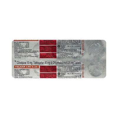 TELSAR LNC 6.25 Tablet 10's - Hypertension-Ana