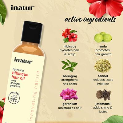 Inatur Hair Oil - Hibiscus 100ml - Hair Oils