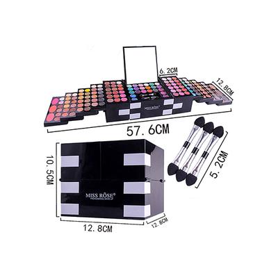Miss Rose Professional Kit Eyeshadow 142 Color Eyeshadow 3 Color Eyebrow 3 Color Blush Kit 7001 - 045M 20 gm - Blushes