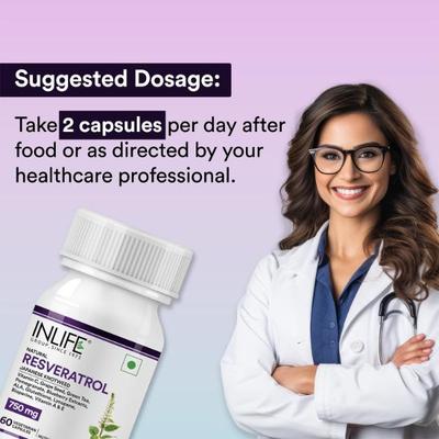 INLIFE Resveratrol 750 mg Veg Capsules 60's - Vital Health