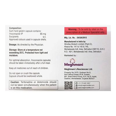 ITRAMEGH SB 65 Capsule 10's - Fungal Infections-Anf