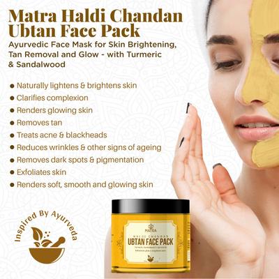 Matra Ubtan Face Pack - Haldi Chandan 100 gm - Masks & Peels