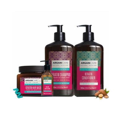 Arganicare Natural Color Care Luxury Treatment Set Shampoo Conditioner Serum and Masque 1400ml 4's - Shampoos