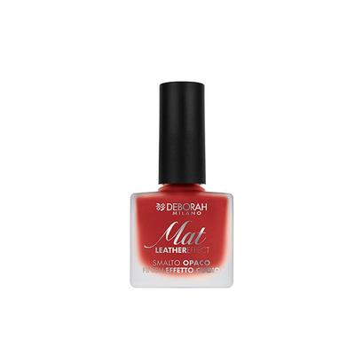 Deborah Milano Gel Effect Mat Leather Effect - 4 Red Nail Polish 8.5 ml - Nail Polish