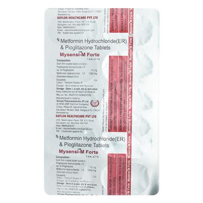 MYSENSI M FORTE Tablet 10's - Diabetes-Ant