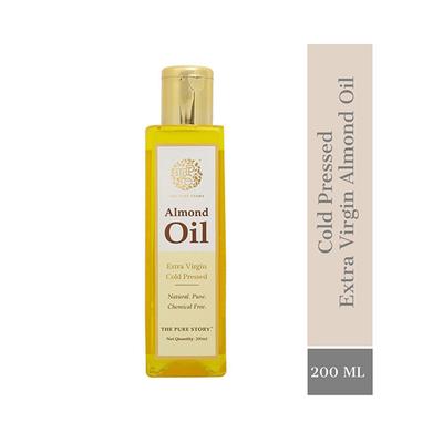 The Pure Story Sweet Almond Oil 100 Percent Pure Cold Pressed Hair Oils 200ml - Hair Oils