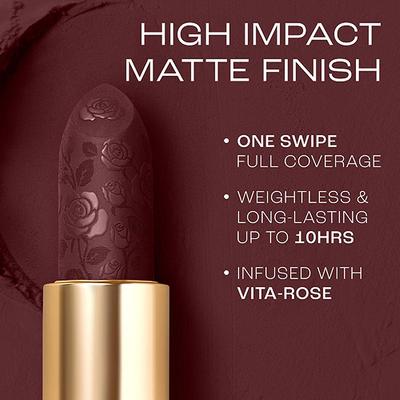 Lakme Rouge Bloom Powder Matte Bullet Plum Garden-208 4 gm - Lipsticks