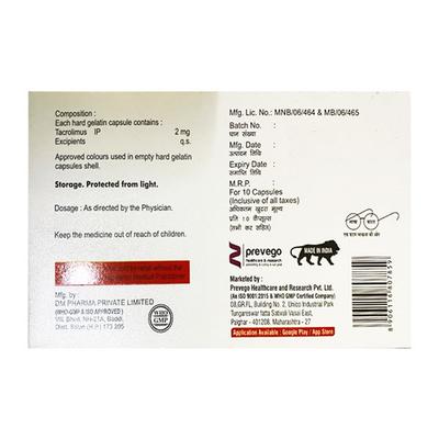 TACROLIUS 2 Capsule 10's - Auto Immune Disease-Imm