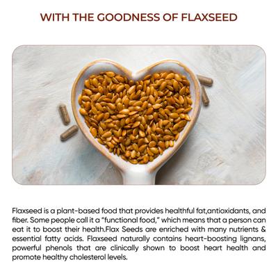 Herbal Max Flaxseed Capsules 60's - Omega Fish Oil Fatty Acids